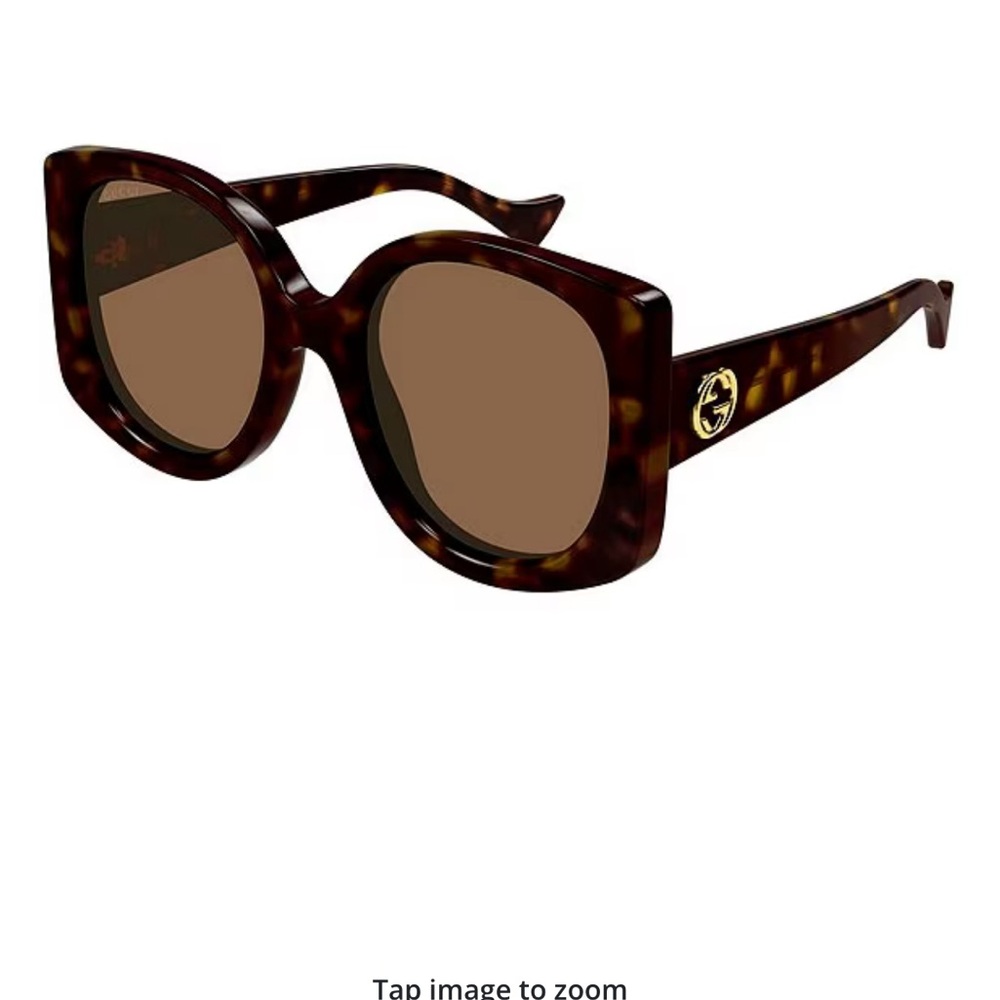 Gucci Women’s Havana Round Butterfly Sunglasses
